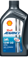 Shell Advance 4T Ultra 15W-50 1L pack shot 550053587