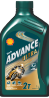 Shell Advance Ultra 2T 1L bottle pack shot 550053583